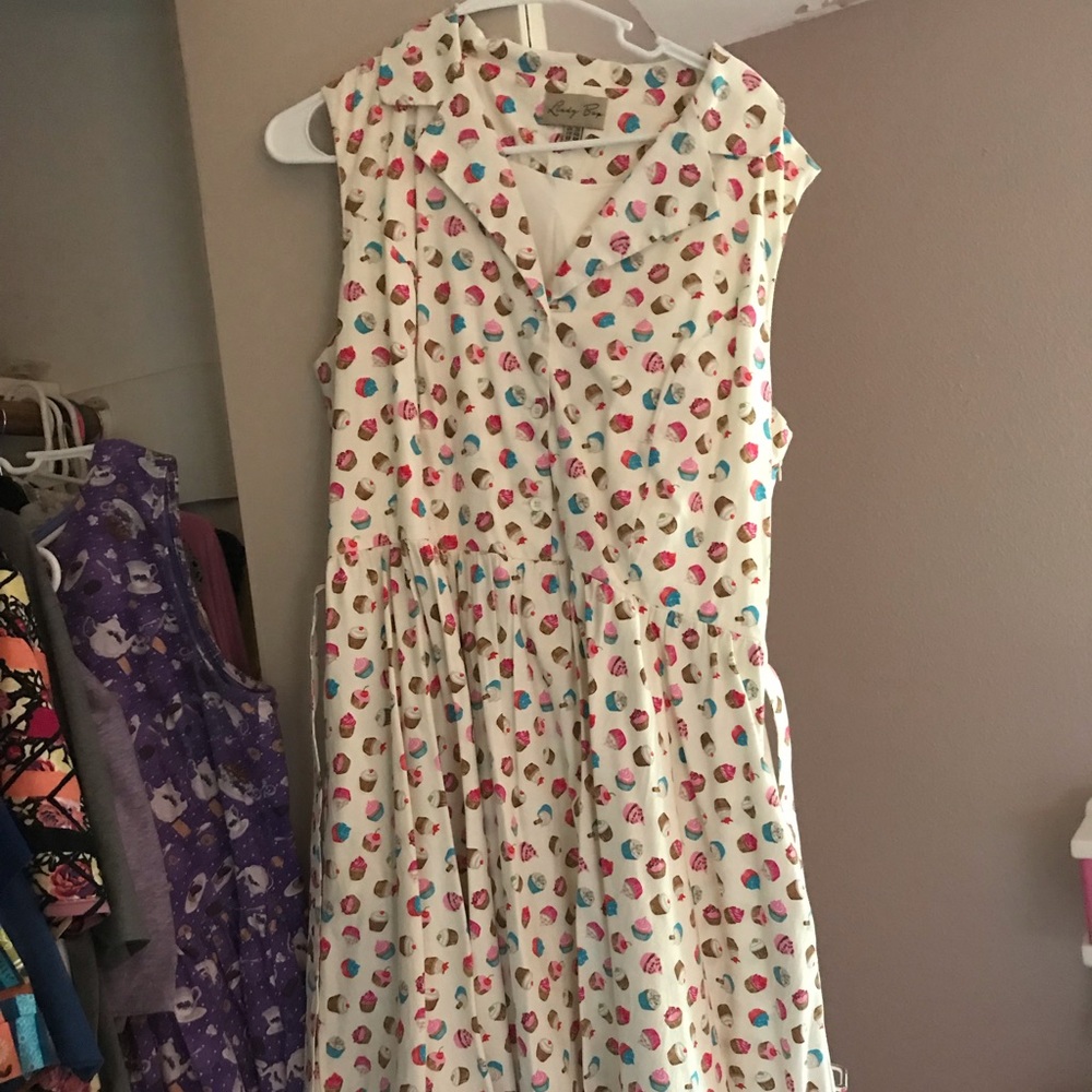 Lindy Bop ice cream shirt dress- UK 20-US 16